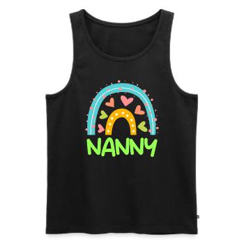 Rainbow Love Je suis assistante maternelle - Débardeur bio Premium Homme - noir - Devant - Michal (187cm)