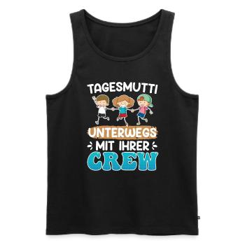 Tagaesmutti unterwegs mit ihrer Crew Tagesmutter - Männer Premium Bio Tank Top - Schwarz - Vorne - Michal (187cm)