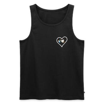 La cigogne arrive Je suis sage-femme - Débardeur bio Premium Homme - noir - Devant - AI Model Male 178 light (178cm)