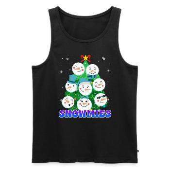 Christmas tree Snowmies Snowman - Men's Premium Organic Tank Top - black - Front - Michal (187cm)