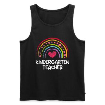 Maternelle Je suis enseignante de maternelle - Débardeur bio Premium Homme - noir - Devant - Michal (187cm)
