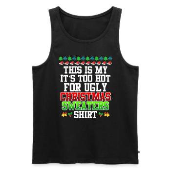 Ugly Christmas warme Weihnachten - Männer Premium Bio Tank Top - Schwarz - Vorne - Michal (187cm)