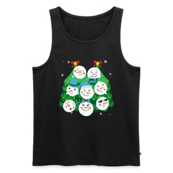 Christmas tree Snowmies Snowman - Men's Premium Organic Tank Top - black - Front - Michal (187cm)