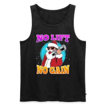 No Lift no Gain Nikolaus No Lift no Gift - Men's Premium Organic Tank Top - black - Front - AI Model Male 178 light (178cm)