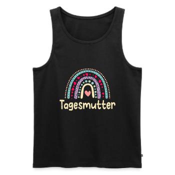 Kinder Kita Ich bin eine Tagesmutter - Männer Premium Bio Tank Top - Schwarz - Vorne - AI Model Male 178 light (178cm)