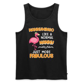 Flamingo Nannymingo nur viel besser Tagesmutter - Männer Premium Bio Tank Top - Schwarz - Vorne - Michal (187cm)