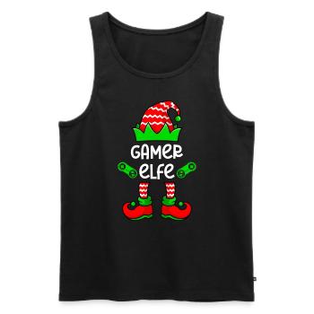 Gamer Elfe Gaming Zocken Spieler - Männer Premium Bio Tank Top - Schwarz - Vorne - Michal (187cm)