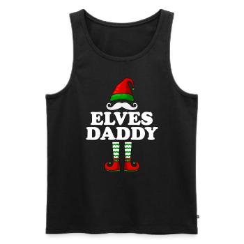 Elves Papa Christmas Father Elves Family - Men's Premium Organic Tank Top - black - Front - Michal (187cm)