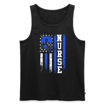USA Nurse Nursing Nurse Nurse - Men's Premium Organic Tank Top - black - Front - AI Model Male 178 light (178cm)
