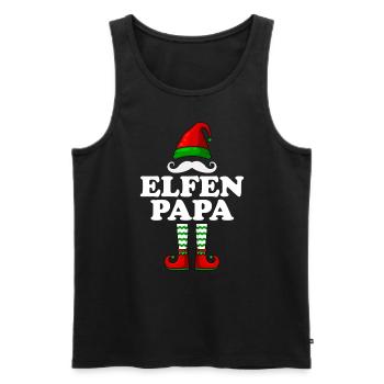 Elfen Papa Weihnachten Vater Elfen Familie - Männer Premium Bio Tank Top - Schwarz - Vorne - Michal (187cm)
