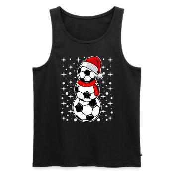 Fußball Nikolaus Fußball im Winter Fußball Fan - Männer Premium Bio Tank Top - Schwarz - Vorne - Michal (187cm)