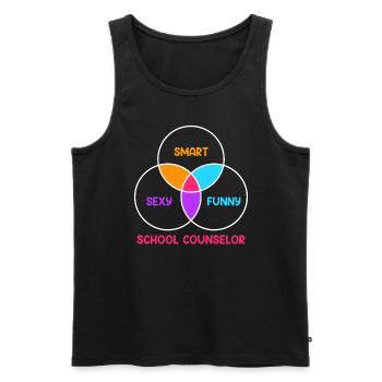 School accompaniment Smart sexy funny School companion - Men's Premium Organic Tank Top - black - Front - Michal (187cm)