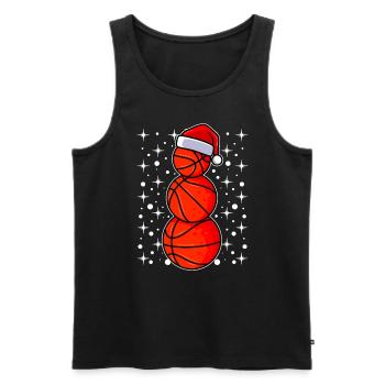 Joueurs de basket-ball Joueurs de basket-ball Joueurs de basket-ball - Débardeur bio Premium Homme - noir - Devant - AI Model Male 178 light (178cm)