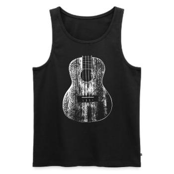 Professeur de musique Musicien Je suis guitariste guitare - Débardeur bio Premium Homme - noir - Devant - AI Model Male 178 light (178cm)