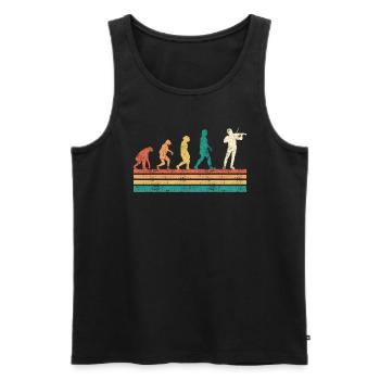 Musician Evolution Classical Music Path to the violin - Men's Premium Organic Tank Top - black - Front - AI Model Male 178 light (178cm)
