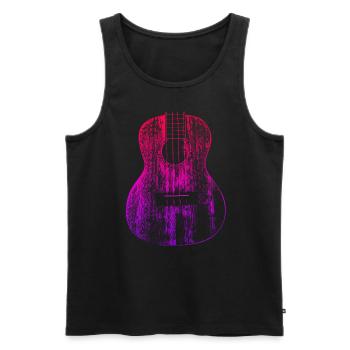 Professeur de musique Musicien Je suis guitariste guitare - Débardeur bio Premium Homme - noir - Devant - AI Model Male 178 light (178cm)