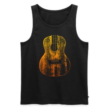 Professeur de musique Musicien Je suis guitariste guitare - Débardeur bio Premium Homme - noir - Devant - AI Model Male 178 light (178cm)