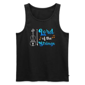 Lord of the strings Der Meister der Geige - Männer Premium Bio Tank Top - Schwarz - Vorne - Michal (187cm)