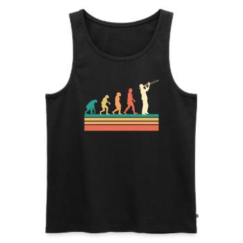 Musiker Posaunist die Evolution Posaune - Männer Premium Bio Tank Top - Schwarz - Vorne - Michal (187cm)