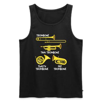 Kleine Posaune Kurvige Posaune Dicke Posaune - Männer Premium Bio Tank Top - Schwarz - Vorne - Michal (187cm)