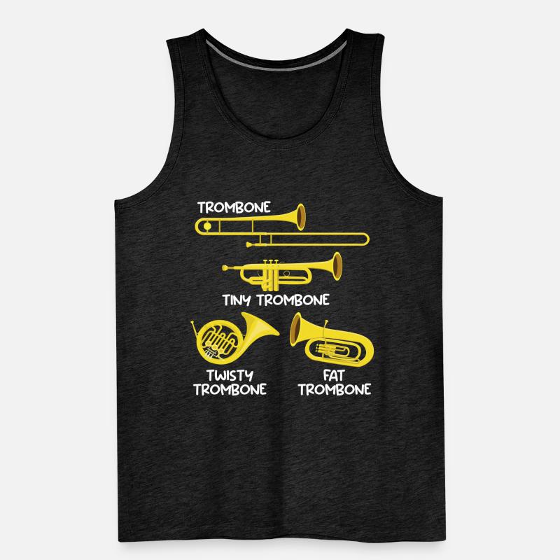 Small Trombone Curvy Trombone Thick Trombone Men's Premium Organic Tank Top
