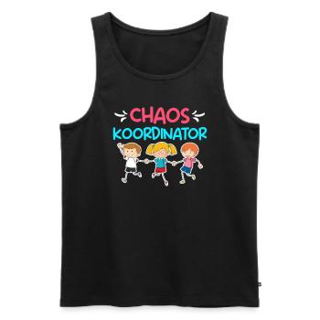 Kinder Chaos Koordinator im Kindergarten - Männer Premium Bio Tank Top - Schwarz - Vorne - AI Model Male 178 light (178cm)