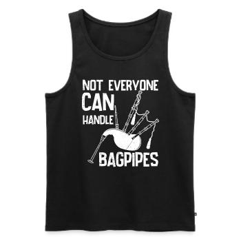 Musician not every bagpipe can - Men's Premium Organic Tank Top - black - Front - AI Model Male 178 light (178cm)