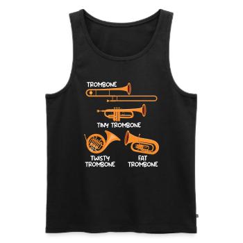 Kleine Posaune Kurvige Posaune Dicke Posaune - Männer Premium Bio Tank Top - Schwarz - Vorne - Michal (187cm)