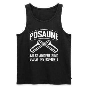 Everything else is accompanying instruments trombone - Men's Premium Organic Tank Top - black - Front - AI Model Male 178 light (178cm)