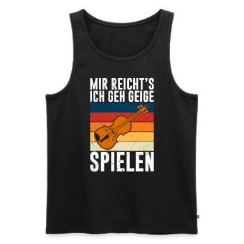 Musicien Concert Mir reichts ich spielen Geviolin jetzt - Débardeur bio Premium Homme - noir - Devant - Michal (187cm)