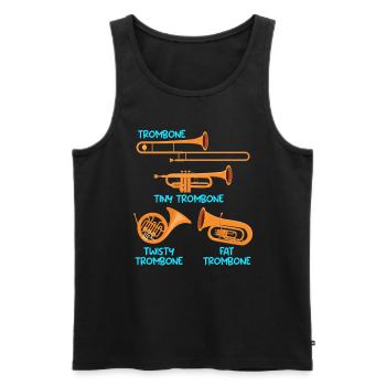 Kleine Posaune Kurvige Posaune Dicke Posaune - Männer Premium Bio Tank Top - Schwarz - Vorne - Michal (187cm)