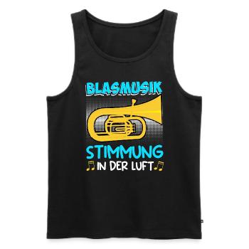 Tuba Trompete Stimmung in der Luft Blasmusik - Männer Premium Bio Tank Top - Schwarz - Vorne - Michal (187cm)