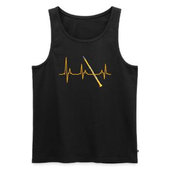 Brass band jazz, my heart beats for the clarinet - Men's Premium Organic Tank Top - black - Front - Michal (187cm)