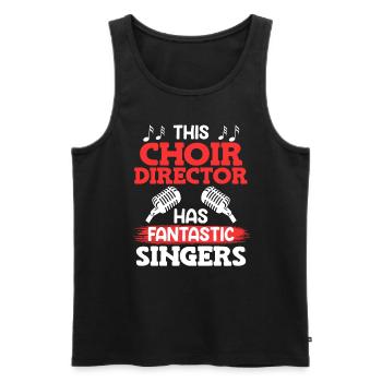 This choir director has fantastic singers singing - Men's Premium Organic Tank Top - black - Front - AI Model Male 178 light (178cm)