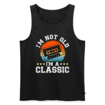 I'm not old-fashioned I'm classic cassettes - Men's Premium Organic Tank Top - black - Front - AI Model Male 178 light (178cm)
