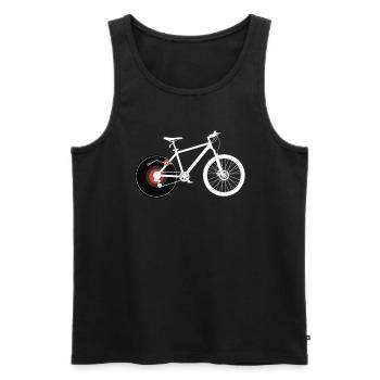 Fahrrad Reifen Vinyl DJ Schallplatte genug Vinyl - Männer Premium Bio Tank Top - Schwarz - Vorne - AI Model Male 178 light (178cm)