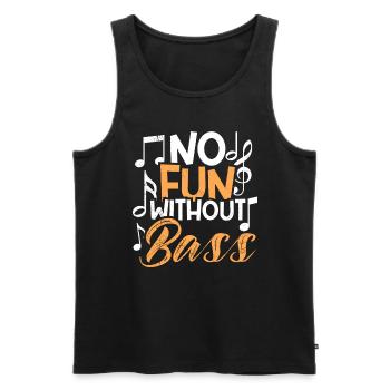 Ohne Bass kein Spaß Musik Noten - Männer Premium Bio Tank Top - Schwarz - Vorne - Michal (187cm)