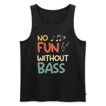 Musik Band ohne Bass kein Spaß Noten - Männer Premium Bio Tank Top - Schwarz - Vorne - Michal (187cm)