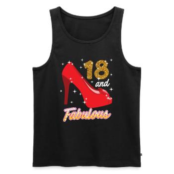 18 ans fille 18e anniversaire - Débardeur bio Premium Homme - noir - Devant - Michal (187cm)