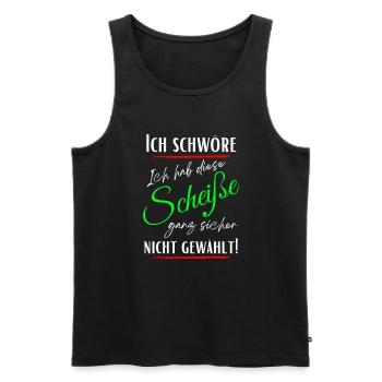 I swear I didn't choose this shit! - Men's Premium Organic Tank Top - black - Front - Michal (187cm)