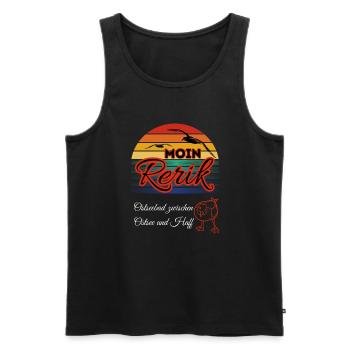 Moin Rerik Ostseebad zwischen Ostsee und Haff - Männer Premium Bio Tank Top - Schwarz - Vorne - AI Model Male 178 light (178cm)