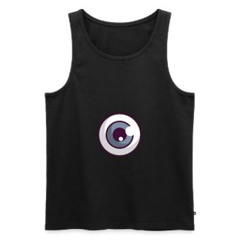Oeil - Débardeur bio Premium Homme - noir - Devant - AI Model Male 178 light (178cm)