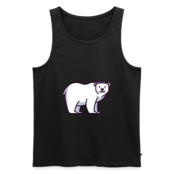 Ours polaire - Débardeur bio Premium Homme - noir - Devant - Michal (187cm)