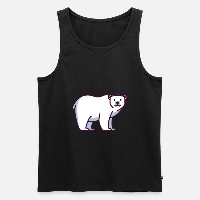 Eisbär - Männer Premium Bio Tank Top - Schwarz