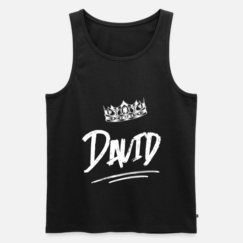 David - Männer Premium Bio Tank Top - Schwarz