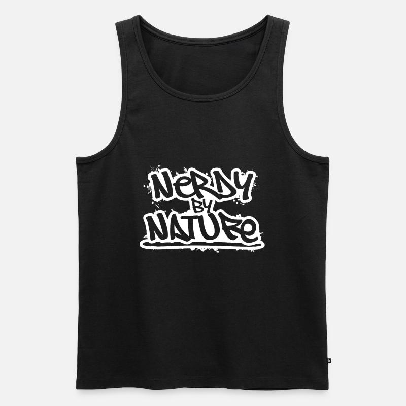 Nerdy by Nature - Männer Premium Bio Tank Top - Schwarz