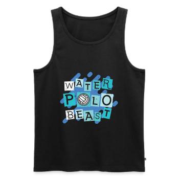 Bête de water-polo - Débardeur bio Premium Homme - noir - Devant - Michal (187cm)
