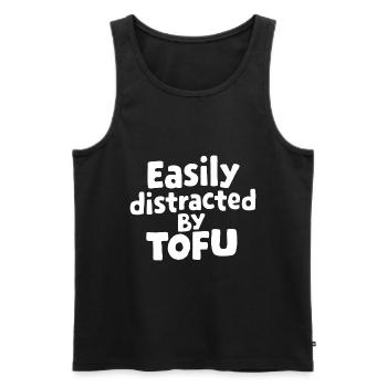 Tofu Lustiges - Männer Premium Bio Tank Top - Schwarz - Vorne - Michal (187cm)