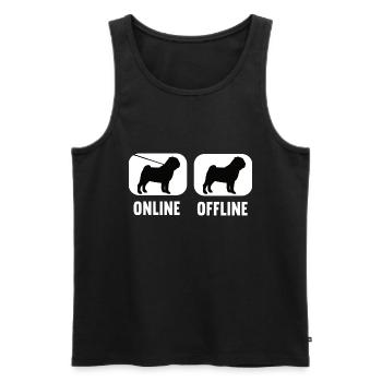 Online Offline mops Möpse Mopsbesitzer Mopshund - Männer Premium Bio Tank Top - Schwarz - Vorne - AI Model Male 178 light (178cm)