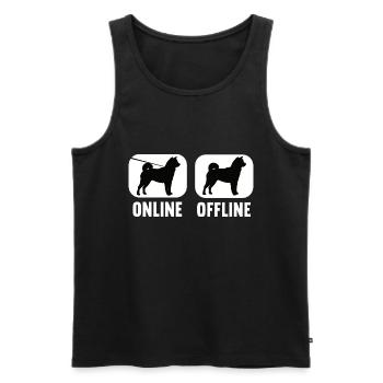 Online Offline Shiba Inu Shiba Owner Shiba - Men's Premium Organic Tank Top - black - Front - Michal (187cm)